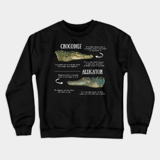 Animal Facts - Crocodile vs Alligator Crewneck Sweatshirt